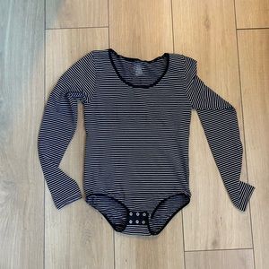 Striped long sleeve bodycon bodysuit
